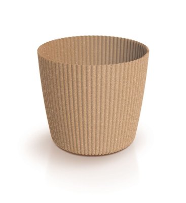 Květináč MILLY ROUND ECO WOOD 12,9 cm - barva: naturo ECO