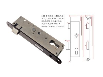 Zámek ZZB 1 - Z219-ZWP 72/34 P hl.50mm