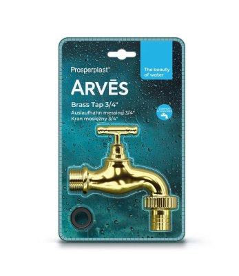 Kohoutek k sudu na dešťovou vodu BRASS TAP 3/4" - barva: zlatá